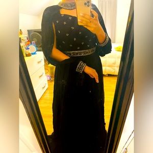 Black Silver Indian/pakistani traditional gown